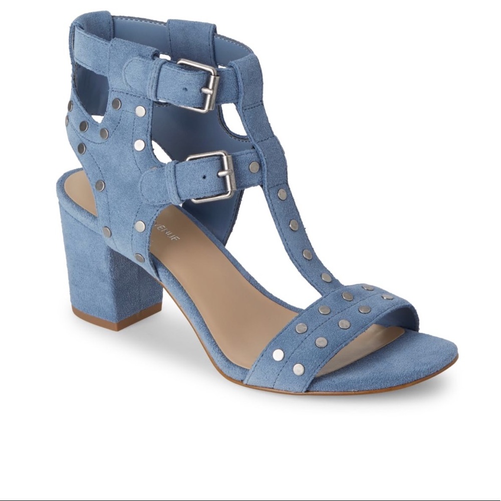 Saks 5th Ave Leena Block Heel Suede Sandals